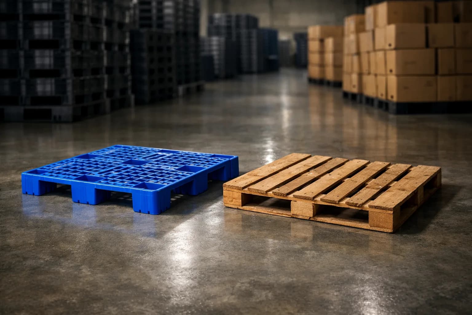 So sánh pallet nhựa và gỗ - Nên chọn loại nào cho kho?