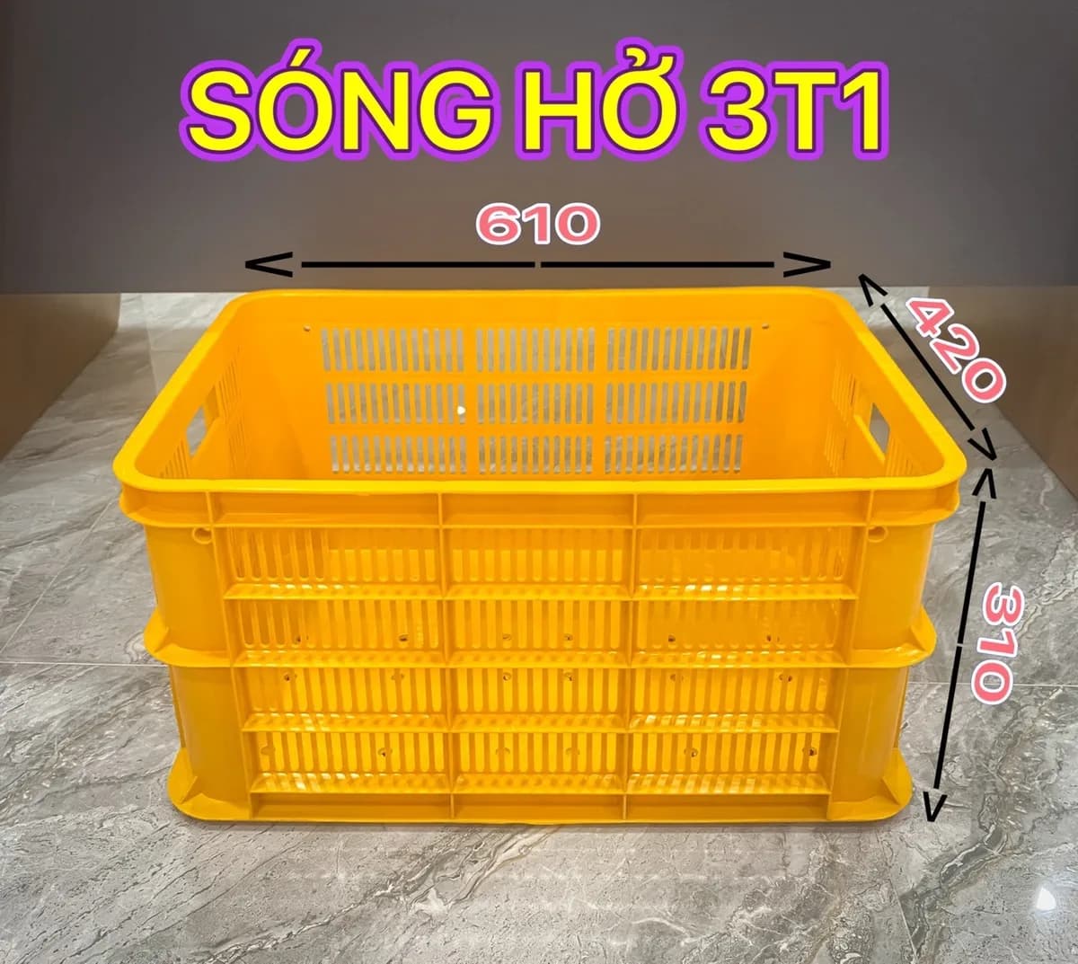Sóng nhựa hở (Rổ 3T1)