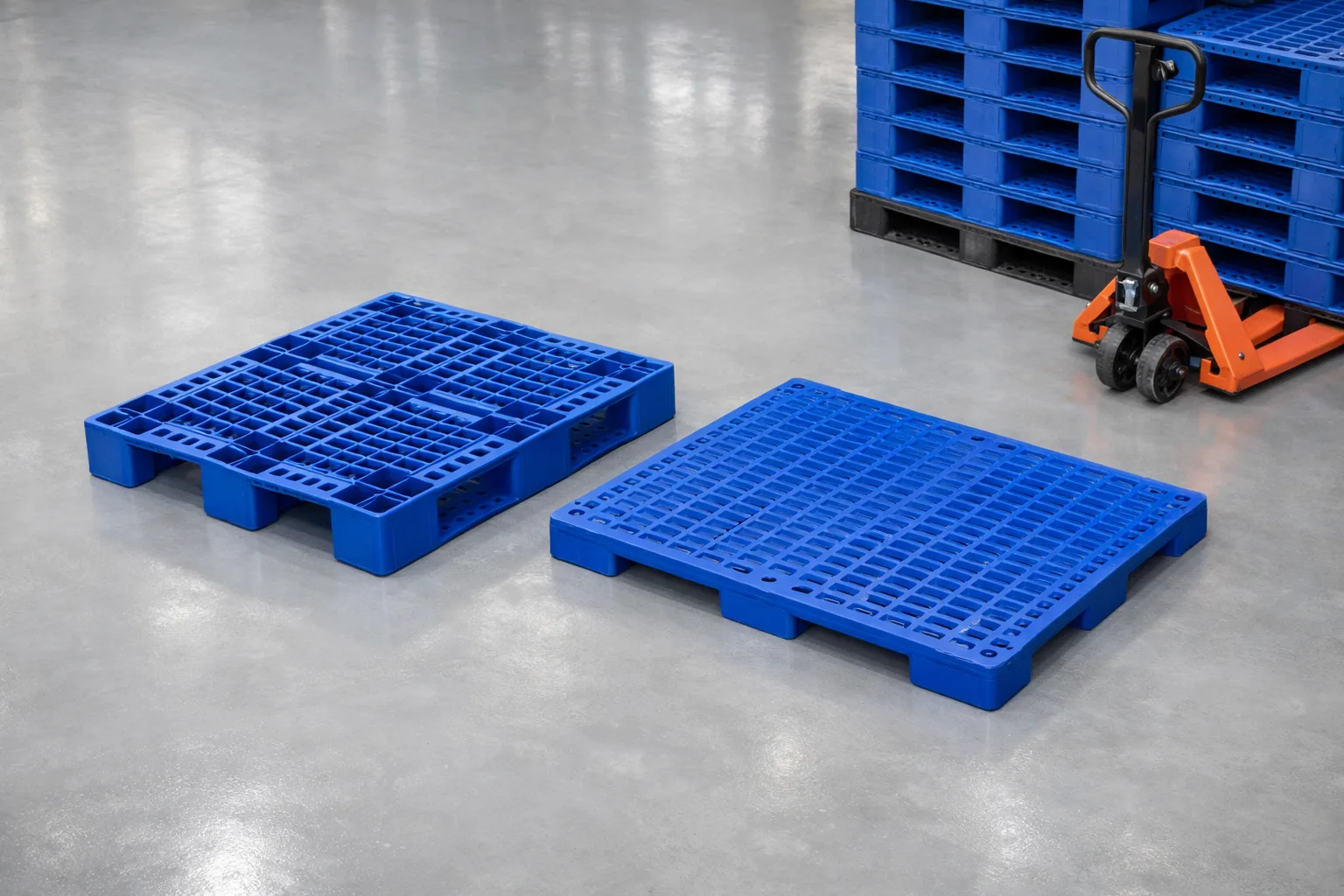 Pallet nhựa màu xanh dương quy cách 1200x1000mm