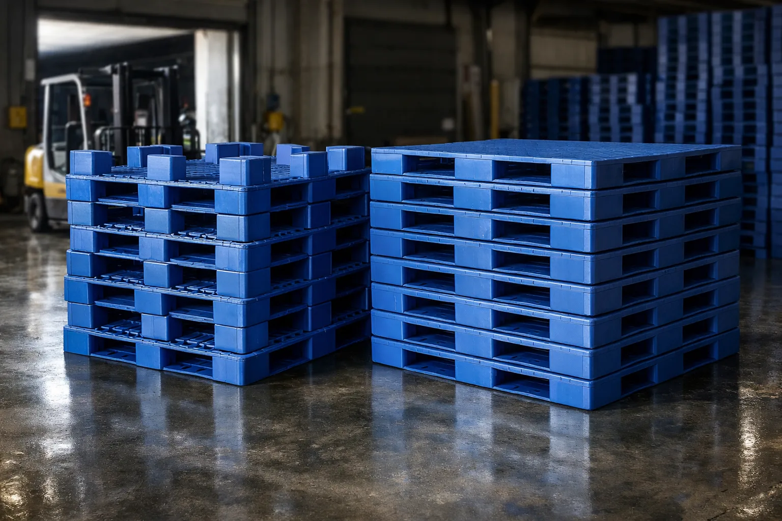Pallet nhựa xanh dương