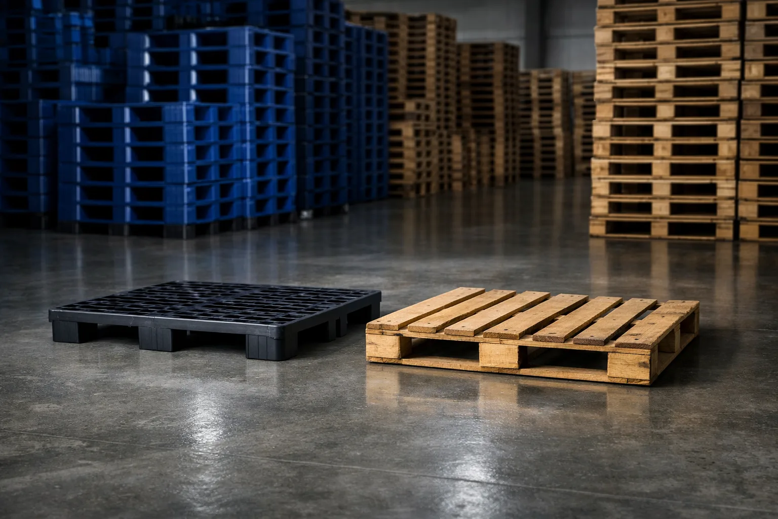 Ứng dụng pallet trong kho logistics