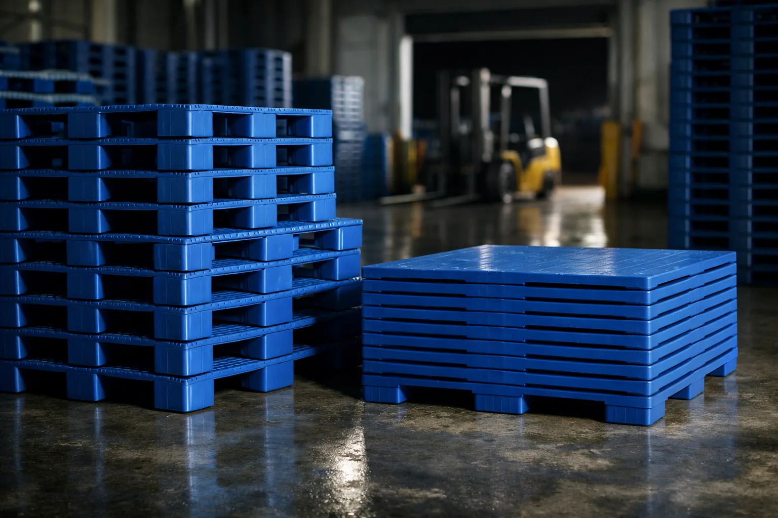 Kho logistics sử dụng pallet nhựa để tối ưu luồng hàng