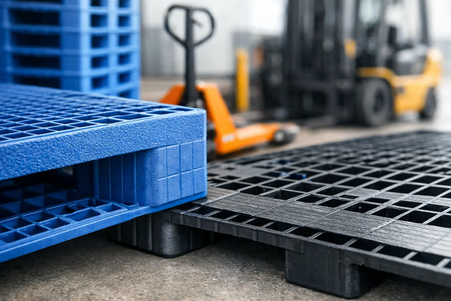 Pallet nhựa trong kho logistics hiện đại